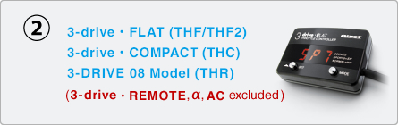 ② 3-drive FLAT, COMPACT