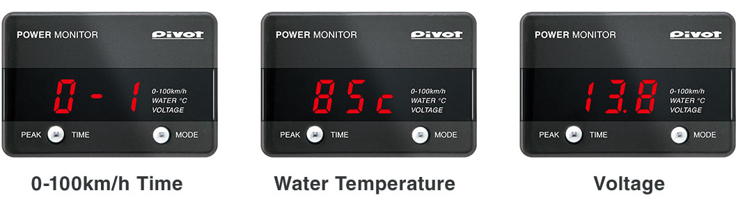 0-100km/h Time, Water Temperature, Voltage