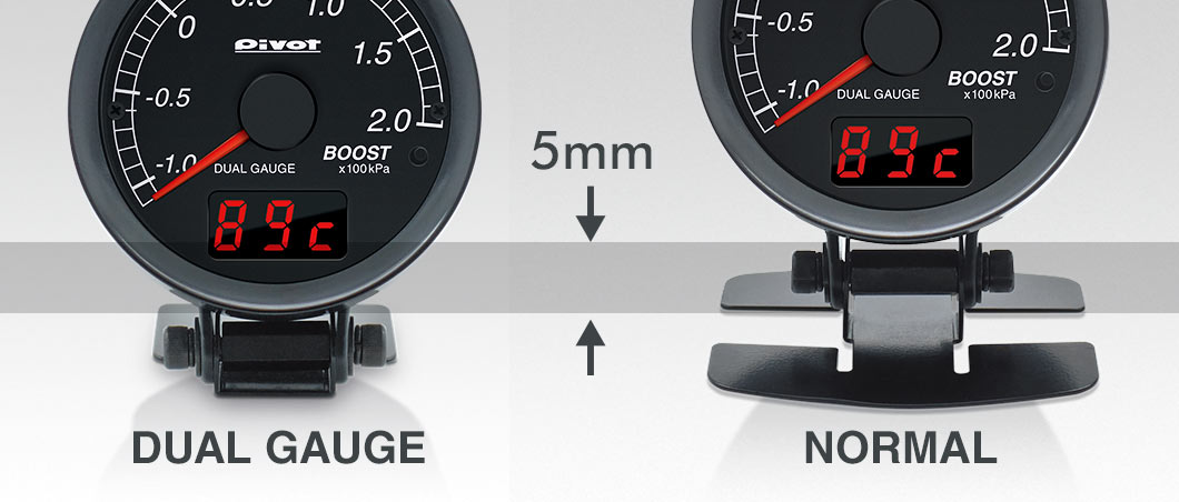 This meter holder allows for installation at 5mm lower than normal.