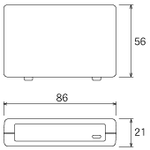 86x21x55 mm